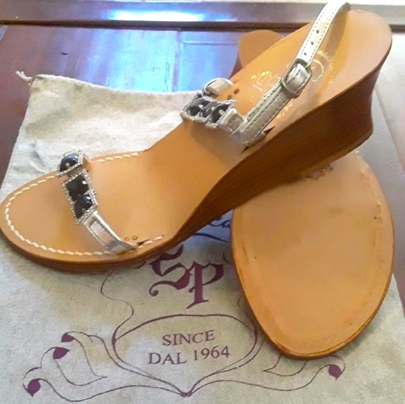 IL SANDALO CAPRESE Italian handmade sandals/wedges European size 39 (US38 /38.5) - Picture 5 of 6